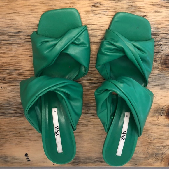 Zara Shoes Zara Ruched Strap Sandals Poshmark